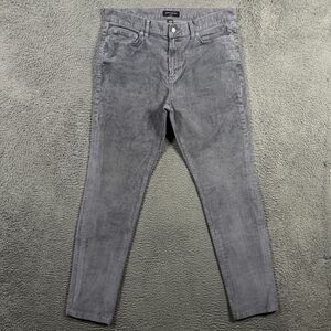 Banana Republic Pants Mens 34x34 Gray Slim Fit Corduroy 5 Pocket Trouser Stretch